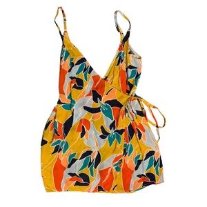 Beach Riot Multicolored Open Dress with Tie Size Small